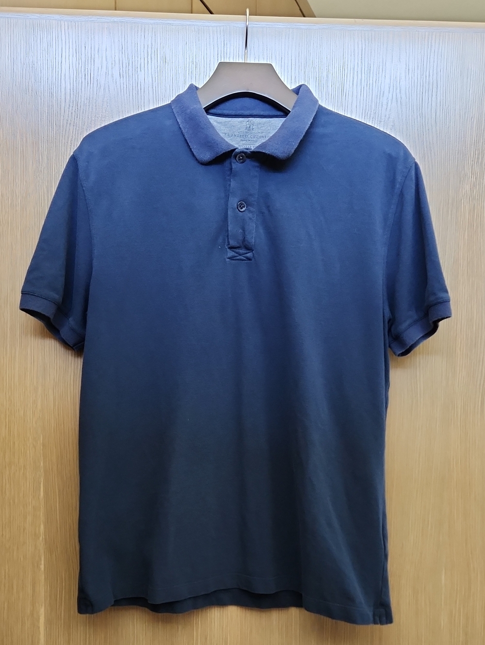 Brunello Cucinelli Polo Shirt Regukar Fit, Blue Size 50
